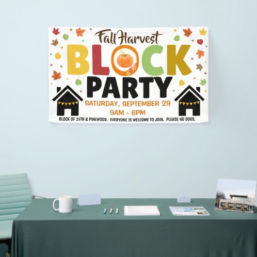 Fall-Block-Party-Banner Banner (Messeveranstaltung)