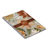 Fall Blooms auf Taupe Spiral Notebook Notizblock (Rechte Seite)