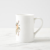 Fall Blooms Floral Monogramm Porzellantasse (Rechts)