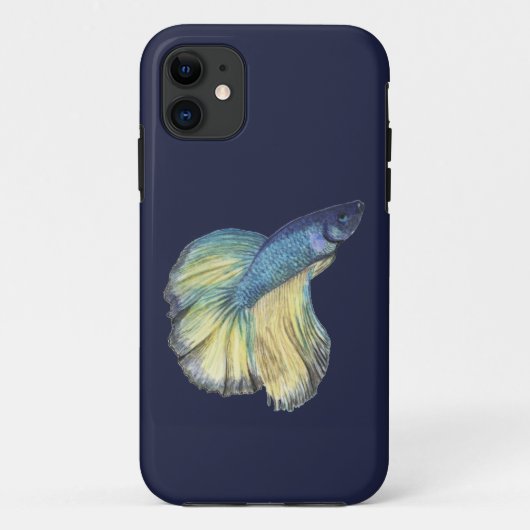 Fall Blue Betta Fish Case-Mate iPhone Hülle (Rückseite)