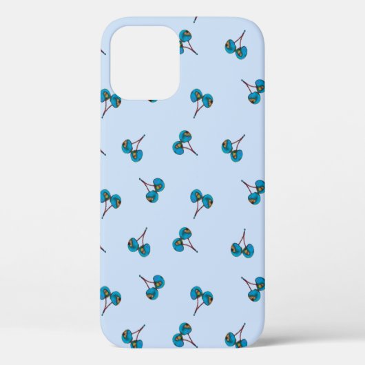 Fall Blue Cherry Muster Case-Mate iPhone Hülle (Rückseite)
