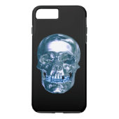 Fall Blue Chrome Skull iPhone 7 Case-Mate iPhone Hülle (Rückseite)
