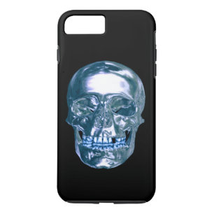 Fall Blue Chrome Skull iPhone 7 iPhone 8 Plus/7 Plus Hülle