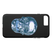Fall Blue Chrome Skull iPhone 7 Case-Mate iPhone Hülle (Rückseite (Horizontal))
