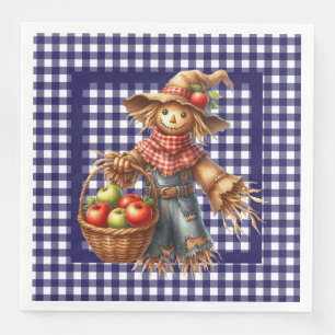 Fall Blue Gingham Serviette