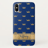 Fall Blue, Gold Crowns Case-Mate iPhone X Case-Mate iPhone Hülle (Rückseite)