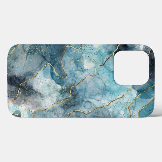 Fall Blue Marbled Case-Mate iPhone Case-Mate iPhone Hülle (Rückseite (Horizontal))