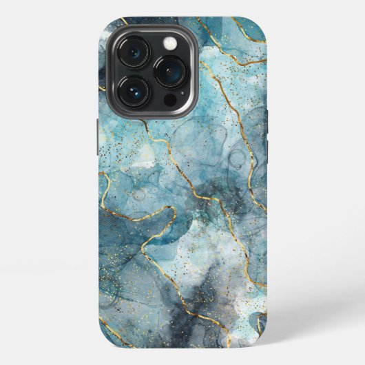 Fall Blue Marbled Case-Mate iPhone Hülle (Hinten)