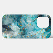 Fall Blue Marbled Case-Mate iPhone Hülle (Rückseite (Horizontal))