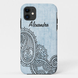 Fall Blue Mehndi Motif BT iPhone 5 Case-Mate iPhone Hülle