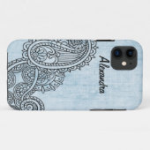 Fall Blue Mehndi Motif BT iPhone 5 Case-Mate iPhone Hülle (Rückseite (Horizontal))