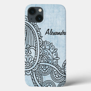 Fall Blue Mehndi Motif iPad Case-Mate iPhone Hülle
