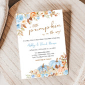 Fall Blue Pumpkin Baby Dusche Einladung