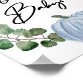 Fall Blue Pumpkin Boy Babydusche Oh Baby Poster (Ecke)