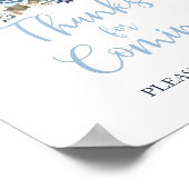 Fall Blue Pumpkin Boy Dusche Danke für das Kommen Poster (Ecke)