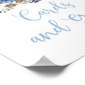 Fall Blue Pumpkin Boy Duschkarten und Geschenke Poster (Ecke)