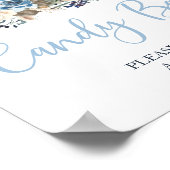 Fall Blue Pumpkin Boy Shower Candy Bar Poster (Ecke)