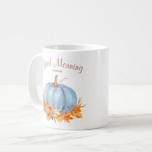 Fall Blue Pumpkin Coffee Tasse (Vorderseite Links)