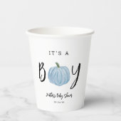 Fall Blue Pumpkin Es ist eine Baby-Dusche Pappbecher (Vorderseite)