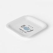 Fall Blue Pumpkin Es ist eine Baby-Dusche Pappteller (Gewinkelt)