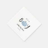 Fall Blue Pumpkin Es ist eine Baby-Dusche Serviette (Ecke)