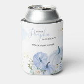 Fall Blue Pumpkin Floral Boy Baby Dusche Dosenkühler (Kanne Rückseite)