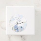 Fall Blue Pumpkin Floral Boy Baby Dusche Geschenkanhänger (Beispiel)