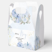 Fall Blue Pumpkin Floral Boy Baby Dusche Geschenkschachtel (Geöffnet)