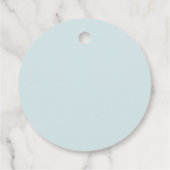 Fall Blue Pumpkin Floral Eucalyptus Baby Dusche Geschenkanhänger (Rückseite)