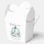 Fall Blue Pumpkin Floral Eucalyptus Baby Dusche Geschenkschachtel (Geöffnet)