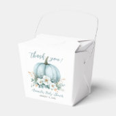 Fall Blue Pumpkin Floral Eucalyptus Baby Dusche Geschenkschachtel (Vorderseite)