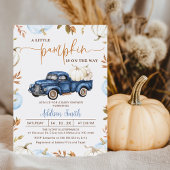 Fall Blue Pumpkin Truck Little Pumpkin Baby Dusche Einladung