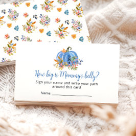 Fall Blue Pumpkin Wie groß ist Mommy's Bauch Begleitkarte