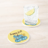 Fall Blue Pumpkins Herbst Getränkeuntersetzer (Seite)