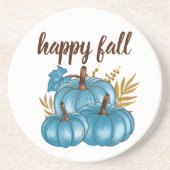 Fall Blue Pumpkins White Untersetzer (Vorne)