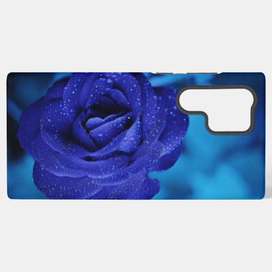 Fall Blue Rose Galaxy 22 Samsung Galaxy Hülle (Rückseite (Horizontal))