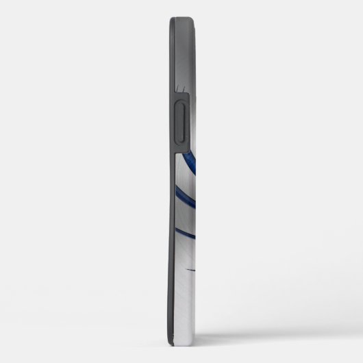 Fall Blue Skull Metallic Look Case-Mate iPhone Hülle (Rückseite / Rechts)