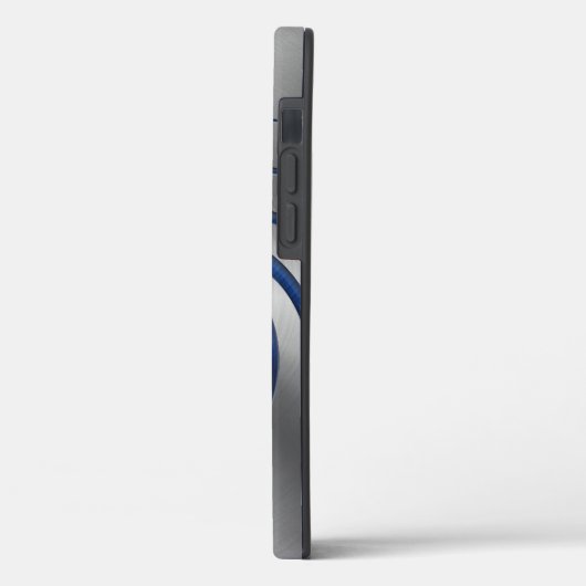 Fall Blue Skull Metallic Look Case-Mate iPhone Hülle (Rückseite / Links)