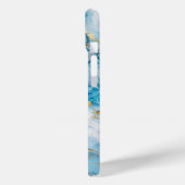 Fall Blue und Gold Marble Case-Mate iPhone Hülle (Rückseite / Links)