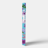 Fall Blue und Lila floral iPhone Case-Mate iPhone Hülle (Rückseite / Rechts)