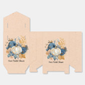 Fall Blue und Orange Pumpkin Peony Wedding Geschenkschachtel (Ungefaltet)