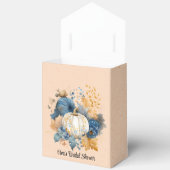 Fall Blue und Orange Pumpkin Peony Wedding Geschenkschachtel (Offen)
