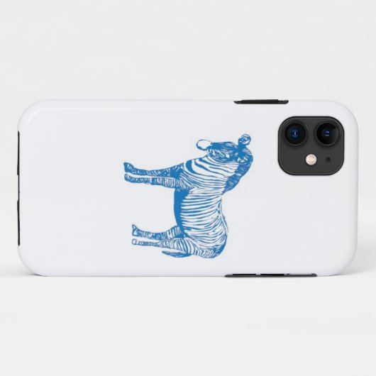 Fall Blue Zebra Case-Mate iPhone Hülle (Rückseite (Horizontal))
