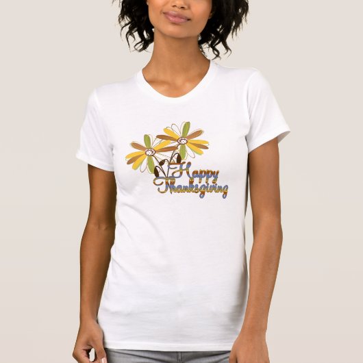 Fall blüht glücklicher Erntedank-T - Shirt (Vorderseite)