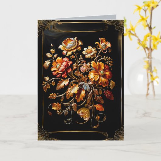 Fall-Blume-Beileid Karte (Gelbe Blume)