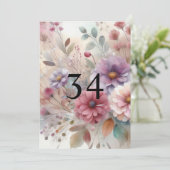 Fall-Blume Blätter Aquarellkalligrafie Einladung (Stehend Vorderseite)