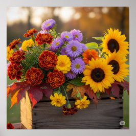 Fall Blume Bouquet Graphic Poster