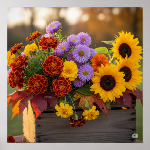 Fall Blume Bouquet Graphic Poster