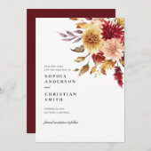 Fall-Blume, die die Datumskarte speichern Einladung (Vorne/Hinten)