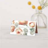 Fall Blume Elegant Boho Hochzeit Platzkarte (Rückseite)